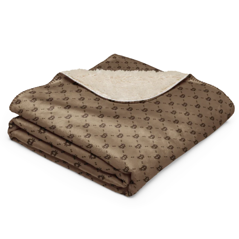 Bitcoin Fashion Sherpa Blanket