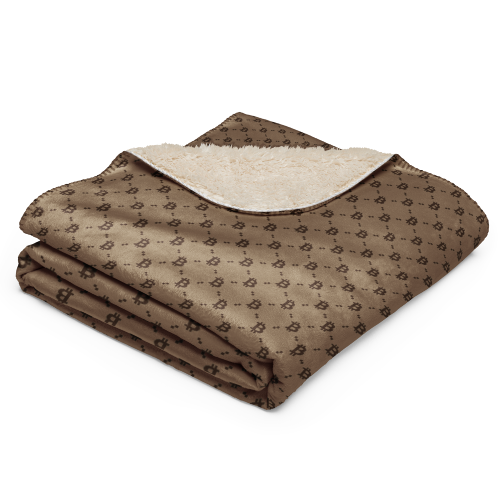 Bitcoin Fashion Sherpa Blanket