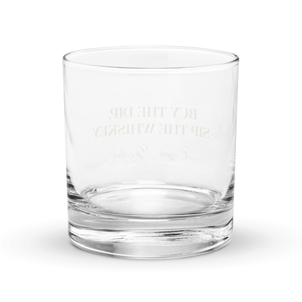 Buy The Dip, Sip The Whiskey Rocks Glass - Image 4