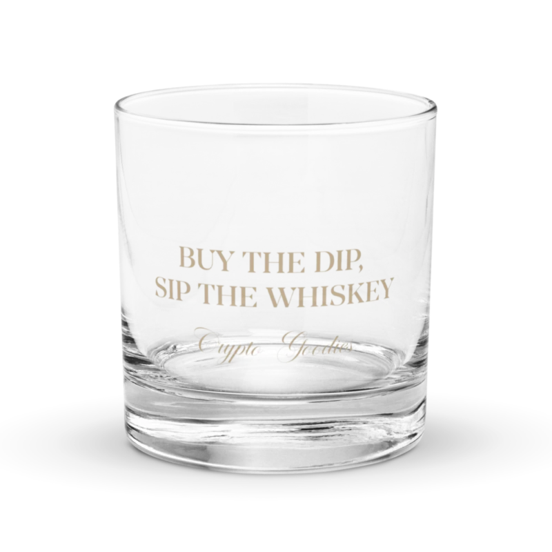 Buy The Dip, Sip The Whiskey Rocks Glass