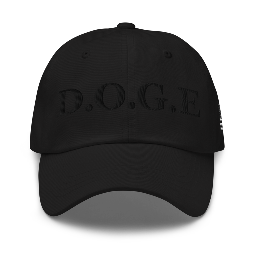 classic dad hat black front 6791120b0d21d - DOGE: Department of Government Efficiency Blackout Baseball Cap