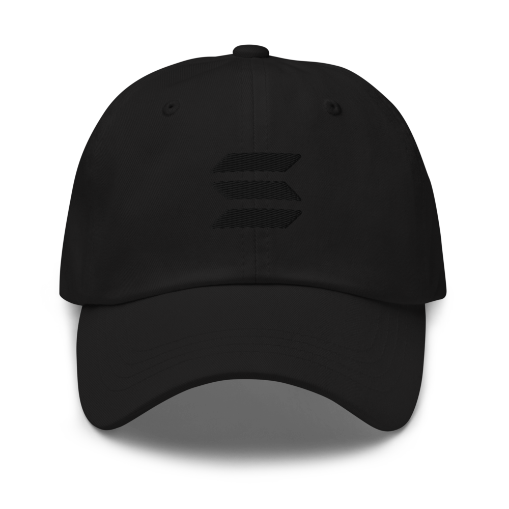 classic dad hat black front 6793f74fa7663 - Solana Blackout Baseball Cap