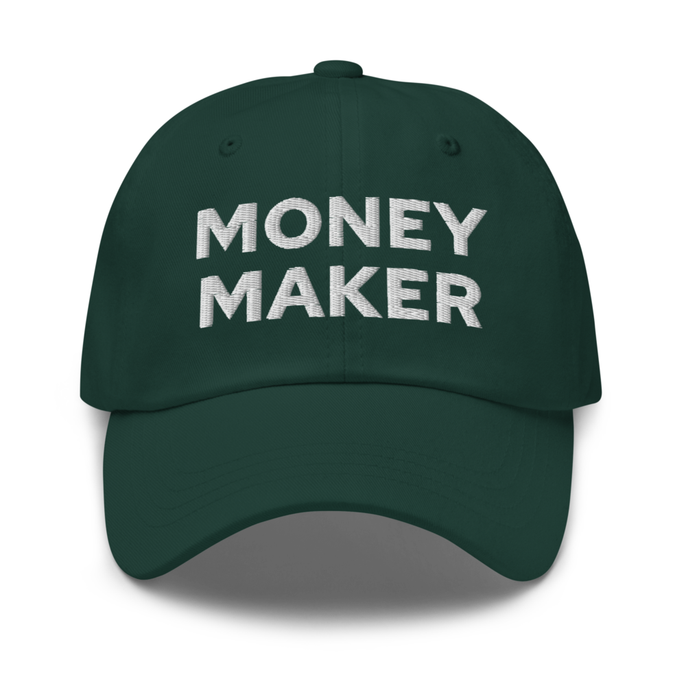 classic dad hat spruce front 67980eb04606f - Money Maker Baseball Cap