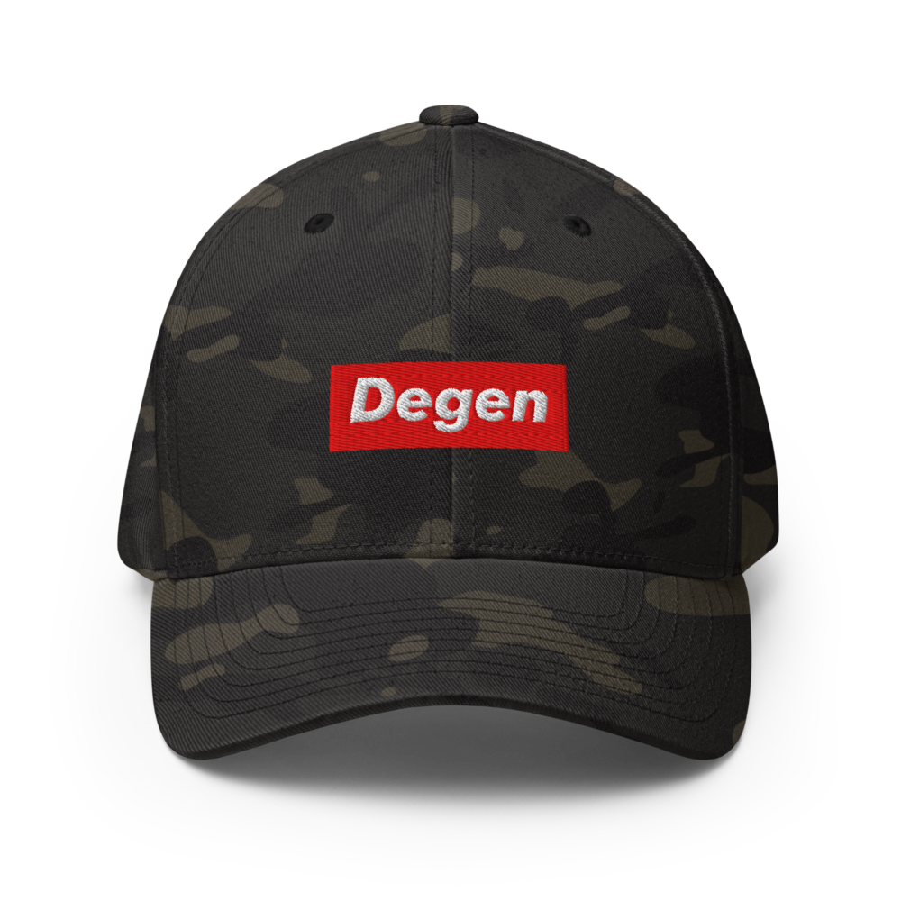 closed back structured cap multicam black front 679b741f1e56f - Degen Flexfit Baseball Cap