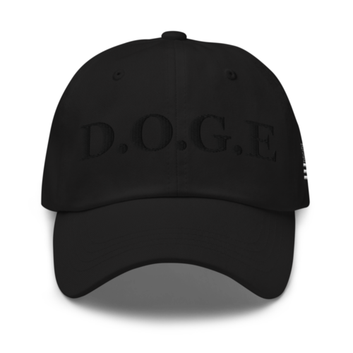 DOGE: Department of Government Efficiency Blackout Baseball Cap