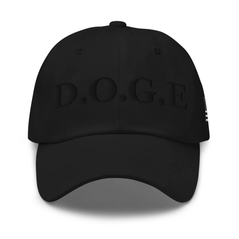 DOGE: Department of Government Efficiency Blackout Baseball Cap