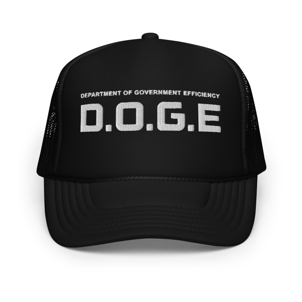 foam trucker hat black one size front 67900439ef7b5 - D.O.G.E. Foam Trucker Hat