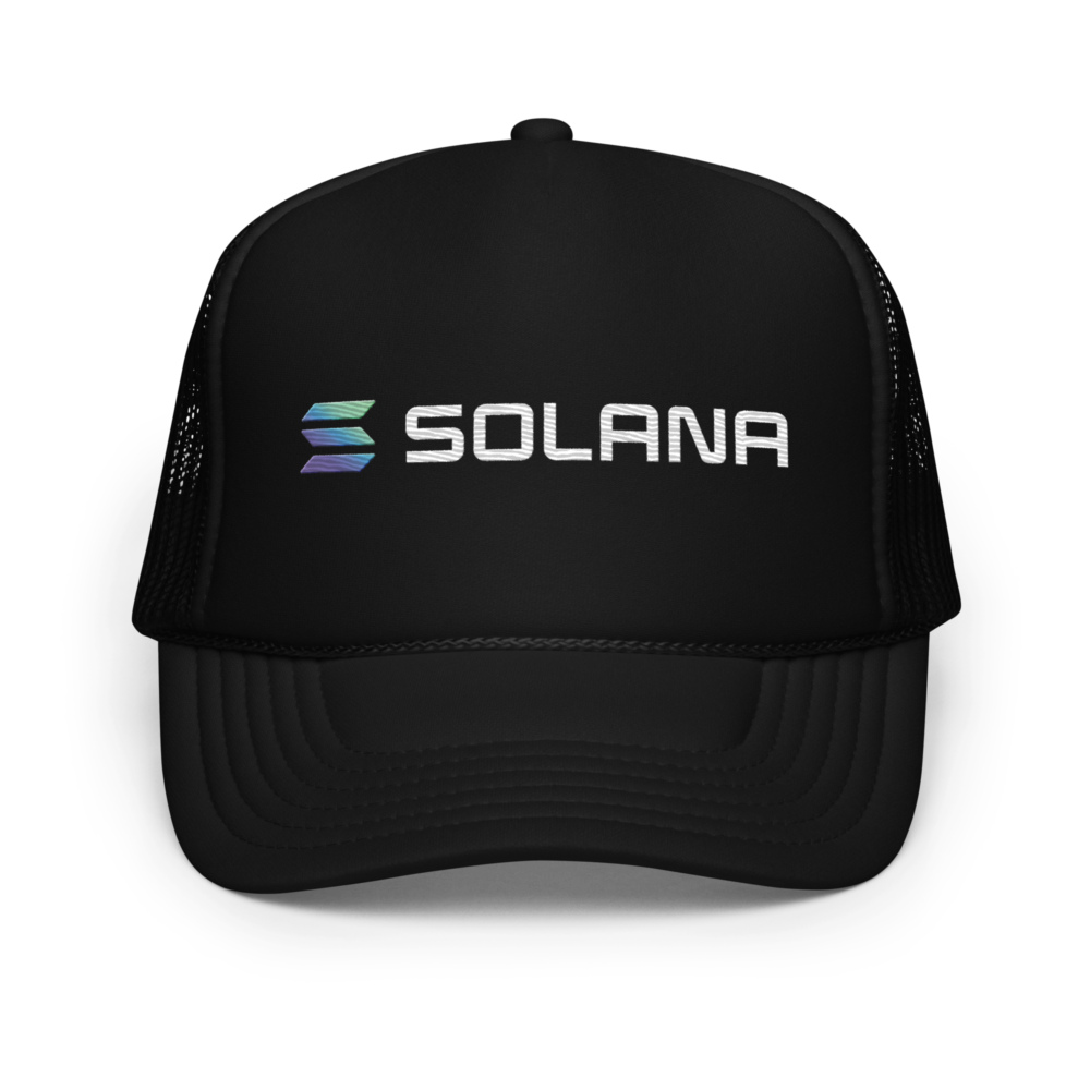 foam trucker hat black one size front 6793f22a63142 - Solana Foam Trucker Hat