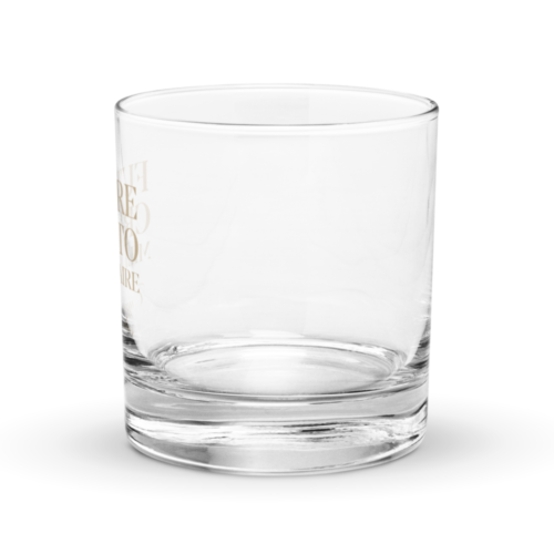 Future Crypto Millionaire Rocks Glass