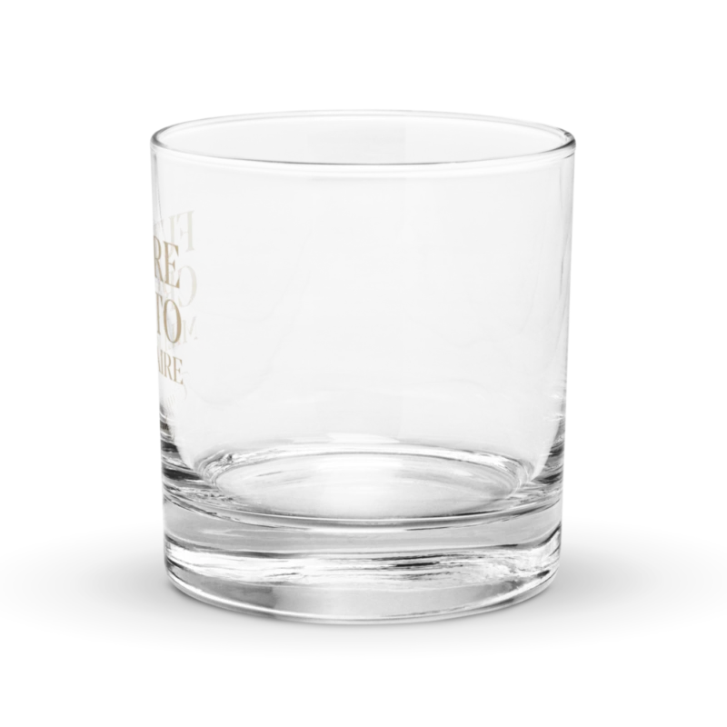 Future Crypto Millionaire Rocks Glass