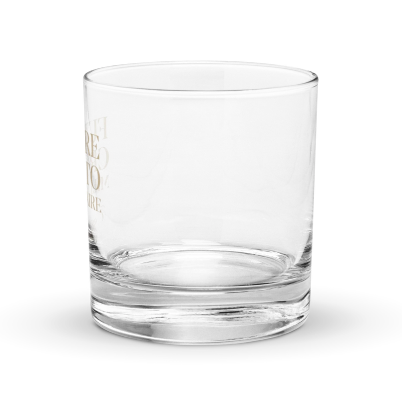 Future Crypto Millionaire Rocks Glass