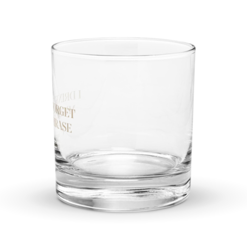 I Drink to Forget My Seed Phrase Rocks Glass