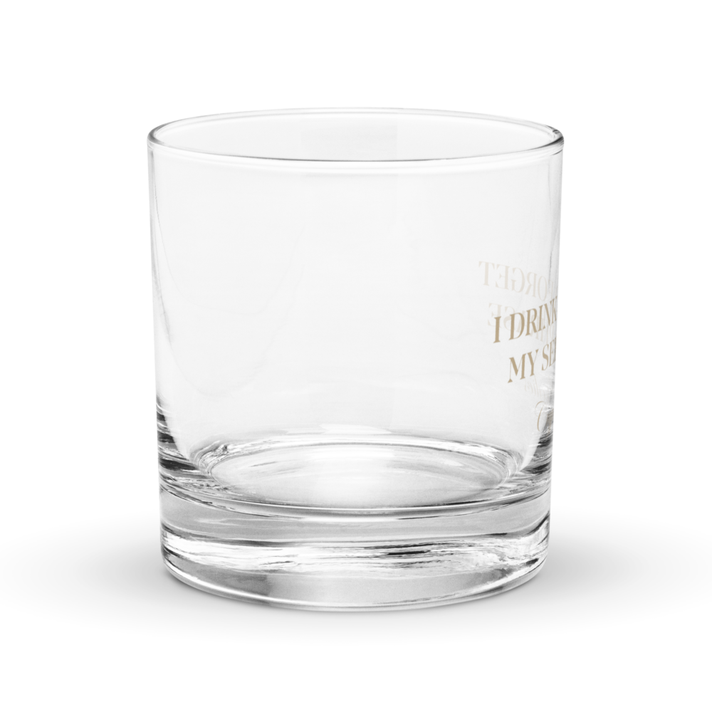 I Drink to Forget My Seed Phrase Rocks Glass