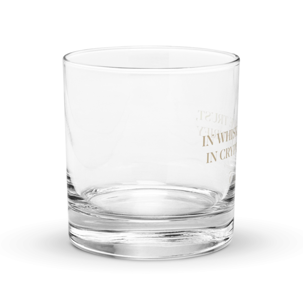 In Whiskey We Trust, In Crypto We Verify Rocks Glass - Image 3