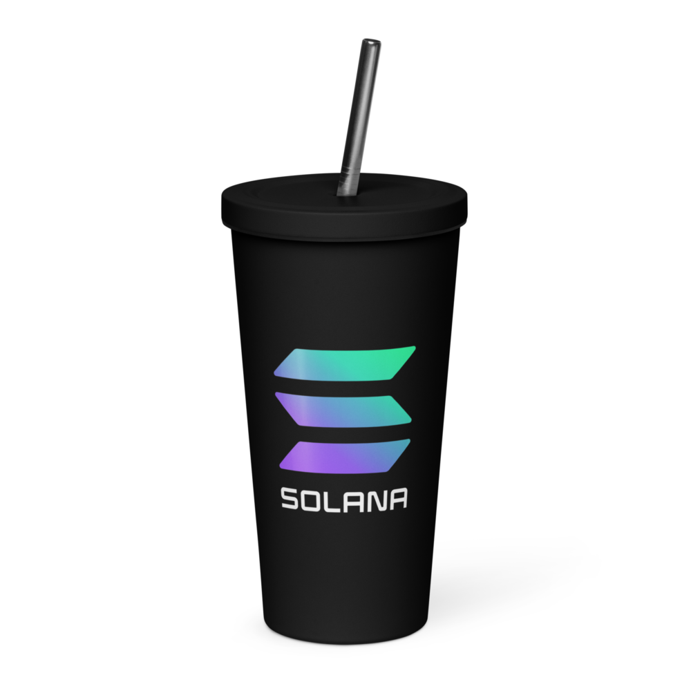 insulated tumbler with a straw black 20 oz front 6793c198b17b5 - Solana Insulated Tumbler (20oz)