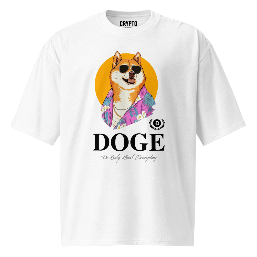 oversized heavyweight t shirt white front 6796129168832 - DOGE: Do Only Good Everyday Oversized T-Shirt