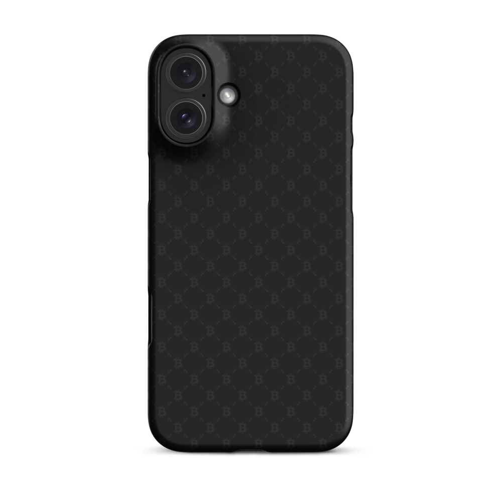 snap case for iphone matte iphone 16 plus front 6787f9cbb8679 - Bitcoin Black Pattern Snap case for iPhone®