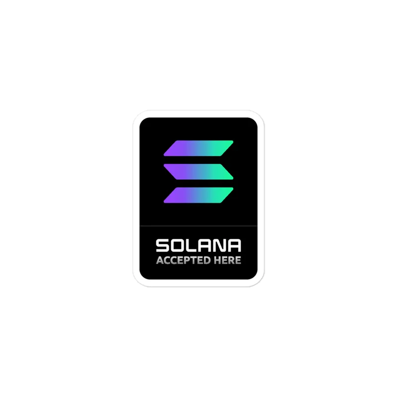 Solana Accepted Here Sticker