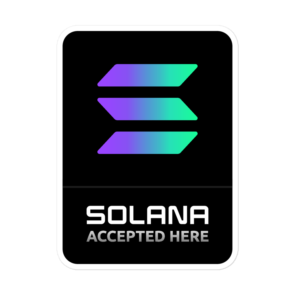Solana Accepted Here Sticker