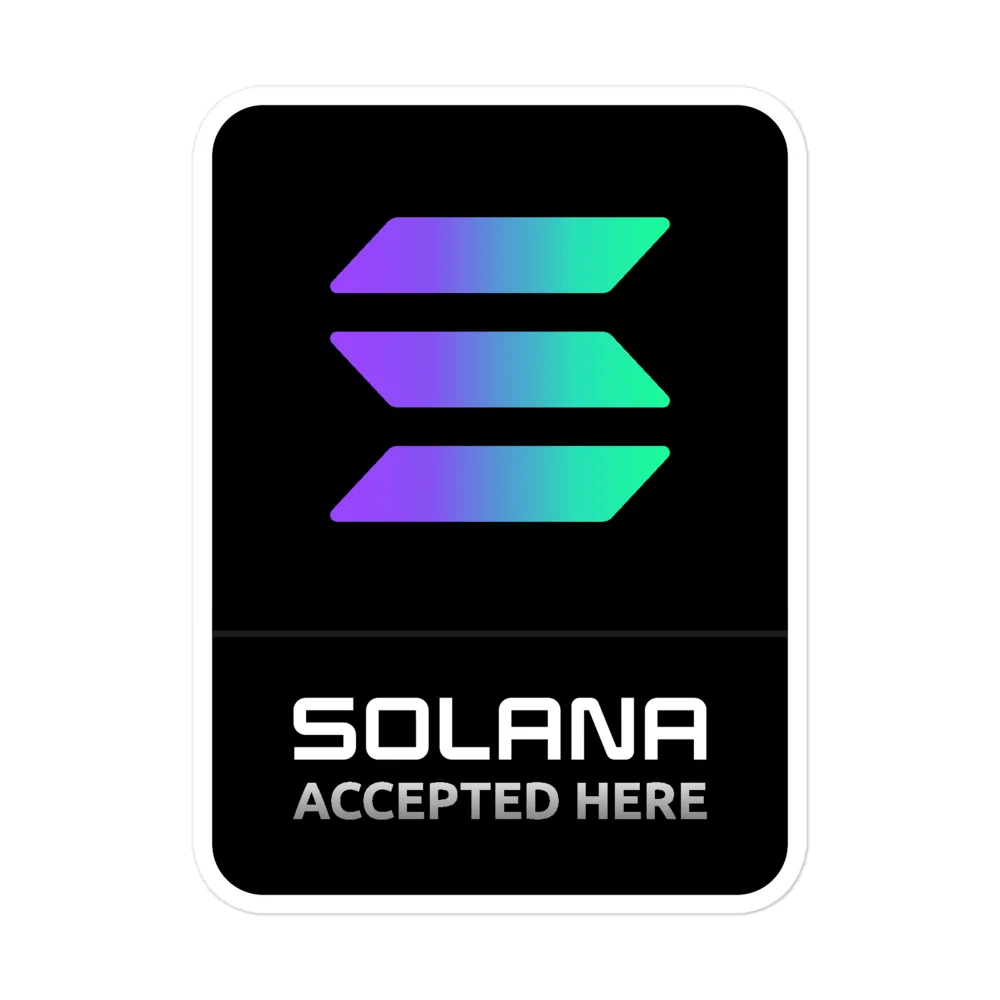 Solana Accepted Here Sticker - Image 3