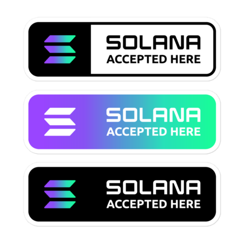 Solana Accepted Here Stickers
