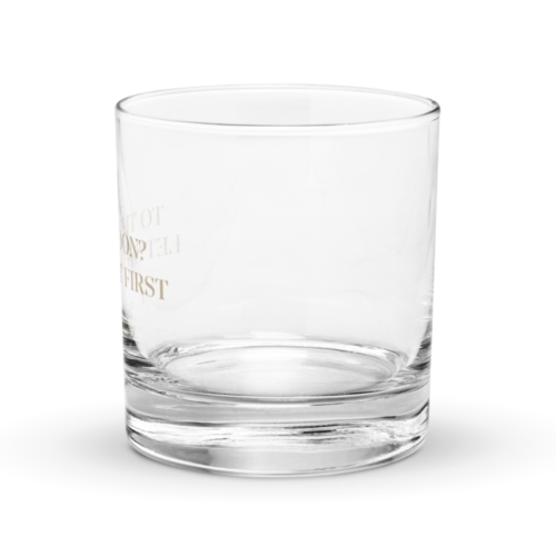 To The Moon? Let’s Toast First Rocks Glass