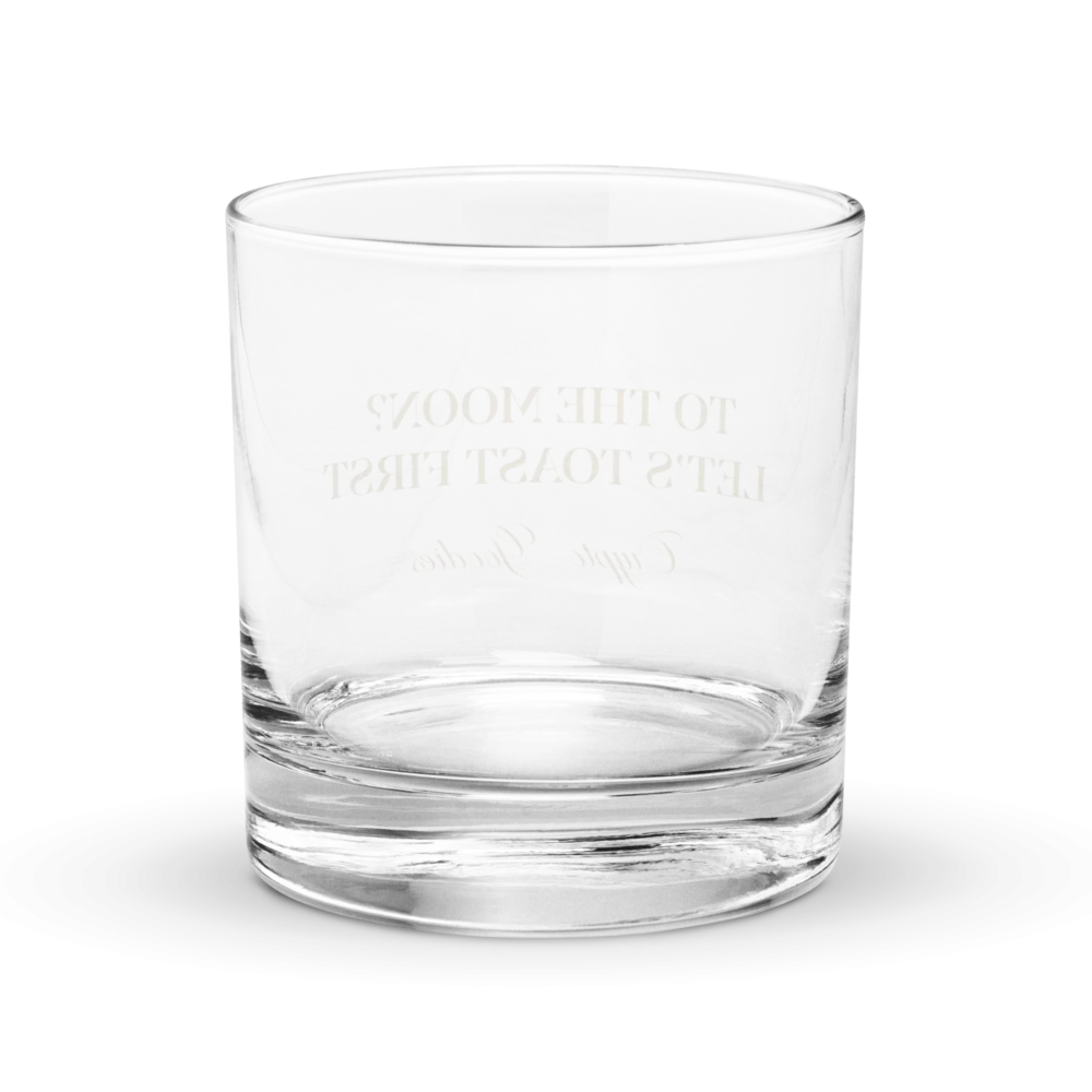 To The Moon? Let’s Toast First Rocks Glass - Image 4