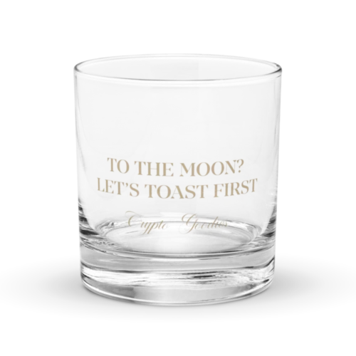 To The Moon? Let’s Toast First Rocks Glass