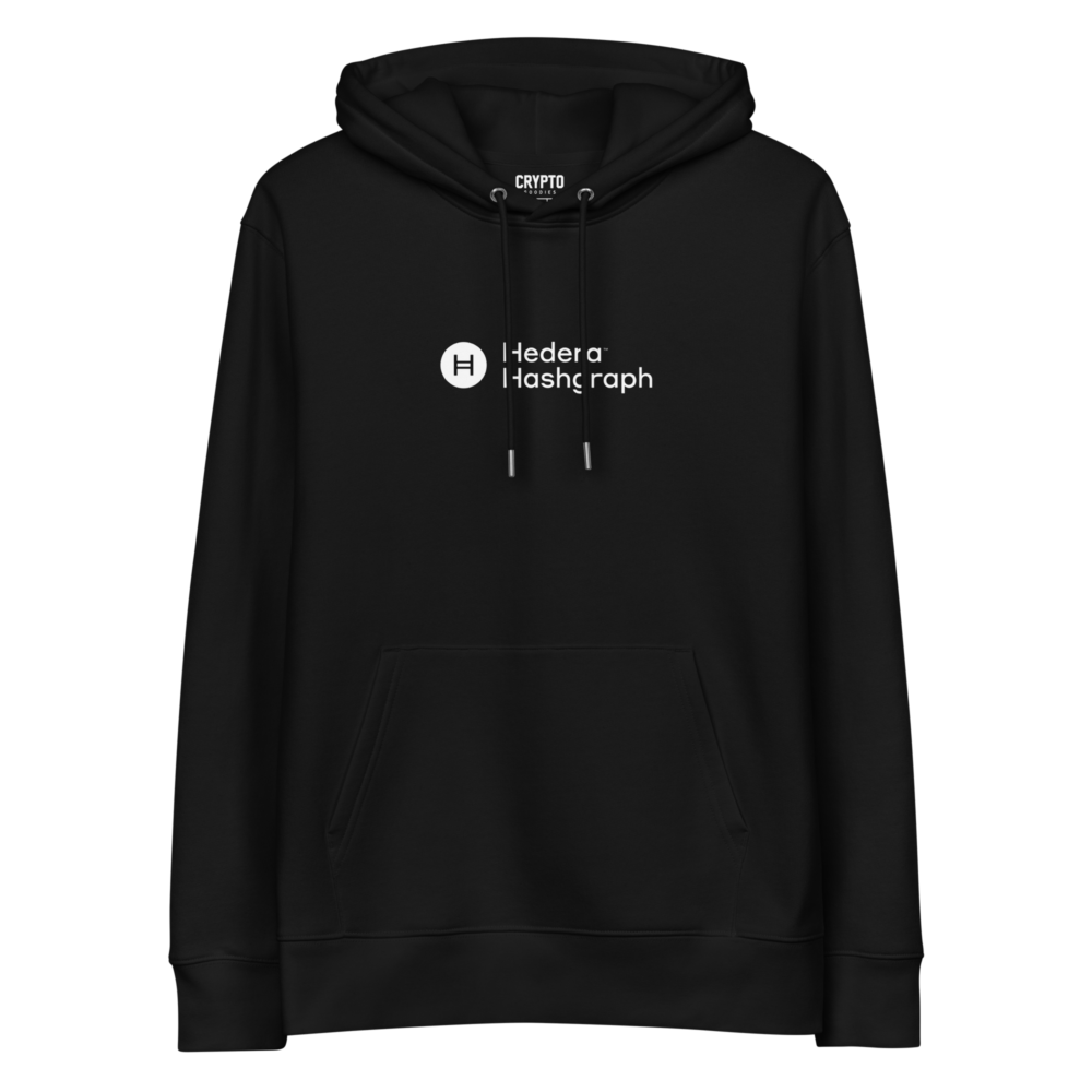 unisex essential eco hoodie black front 6783f164e9774 - Hedera Hashgraph Premium Hoodie