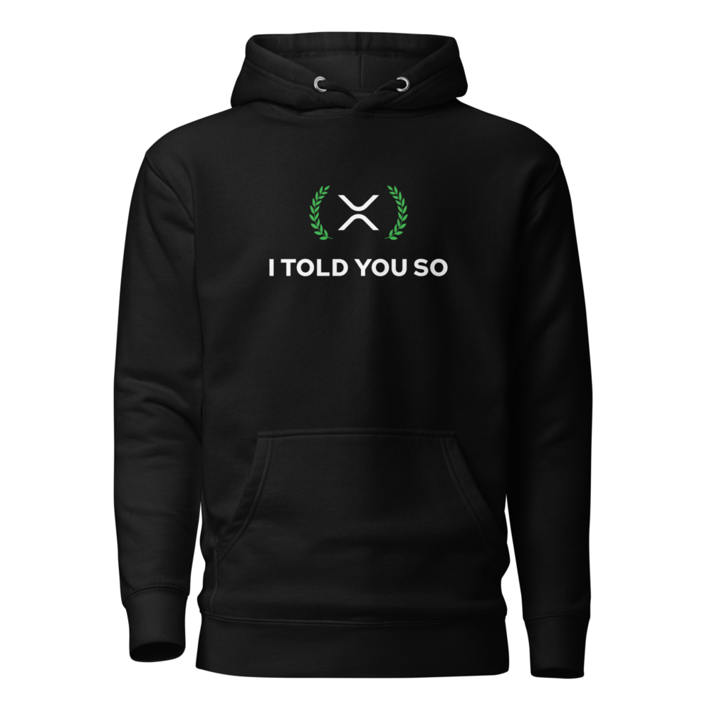 unisex premium hoodie black front 679b9855be4cf - XRP: I Told You So Hoodie