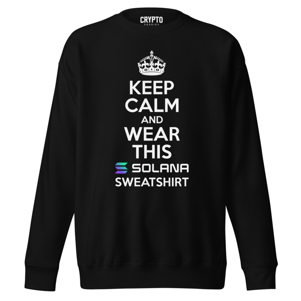 unisex premium sweatshirt black front 678d75274e877 - Solana Keep Calm Premium Sweatshirt