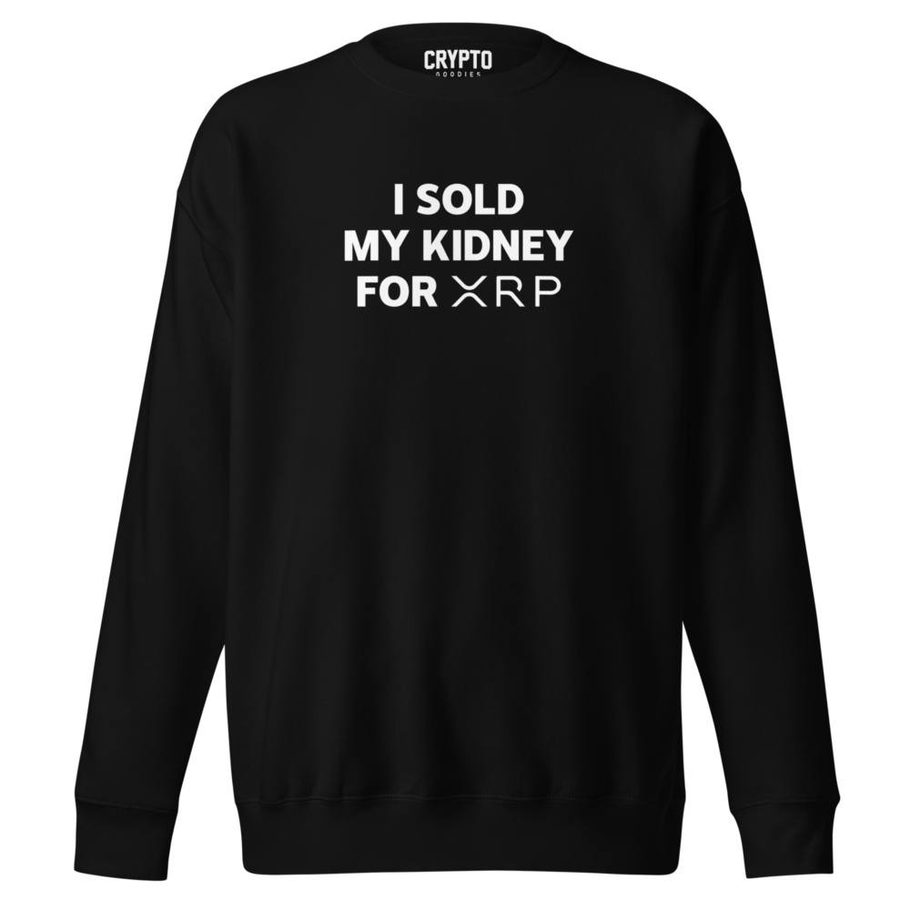 unisex premium sweatshirt black front 678fea3856841 - I Sold My Kidney For XRP Premium Sweatshirt