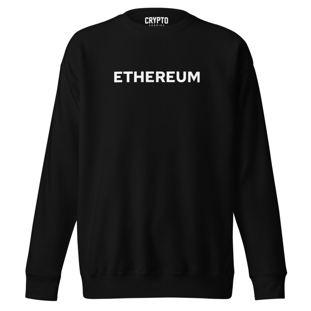 unisex premium sweatshirt black front 679018a0a0aac - Ethereum Premium Sweatshirt