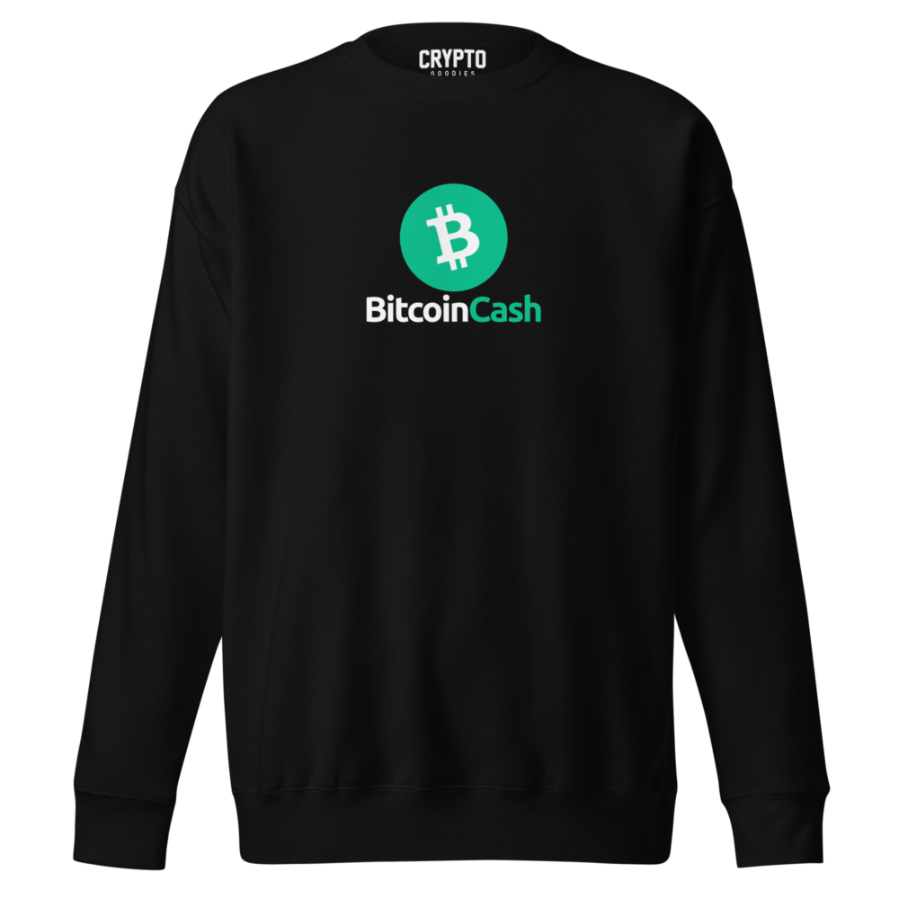 unisex premium sweatshirt black front 6790fd91e94c3 - Bitcoin Cash Premium Sweatshirt