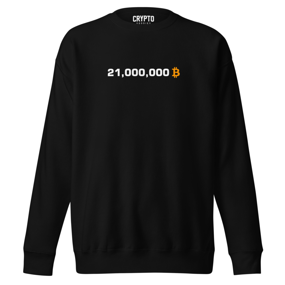 unisex premium sweatshirt black front 67910457b1984 - 21 Million BTC Premium Sweatshirt