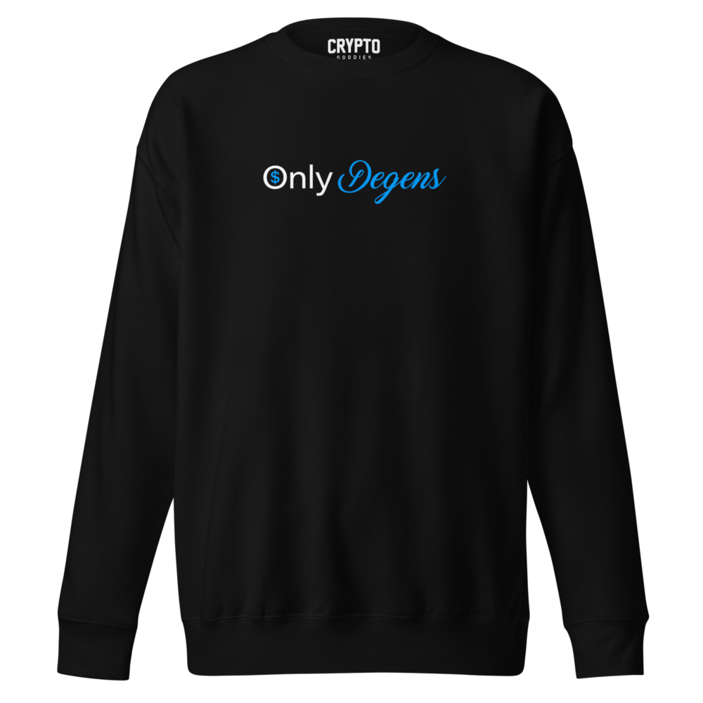 unisex premium sweatshirt black front 679535d2f2e4d - Only Degens Premium Sweatshirt