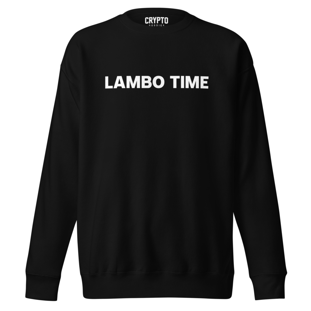 unisex premium sweatshirt black front 679695f3462b3 - Lambo Time Premium Sweatshirt