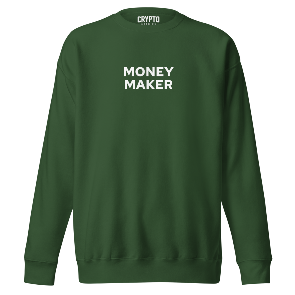 unisex premium sweatshirt forest green front 67980d0a70c8c - Money Maker Premium Sweatshirt