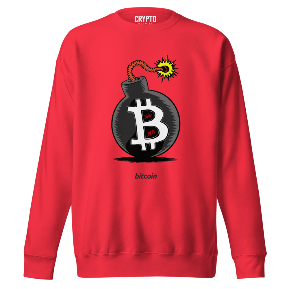 unisex premium sweatshirt team red front 67898ade5b593 - Bitcoin Bomb Premium Sweatshirt