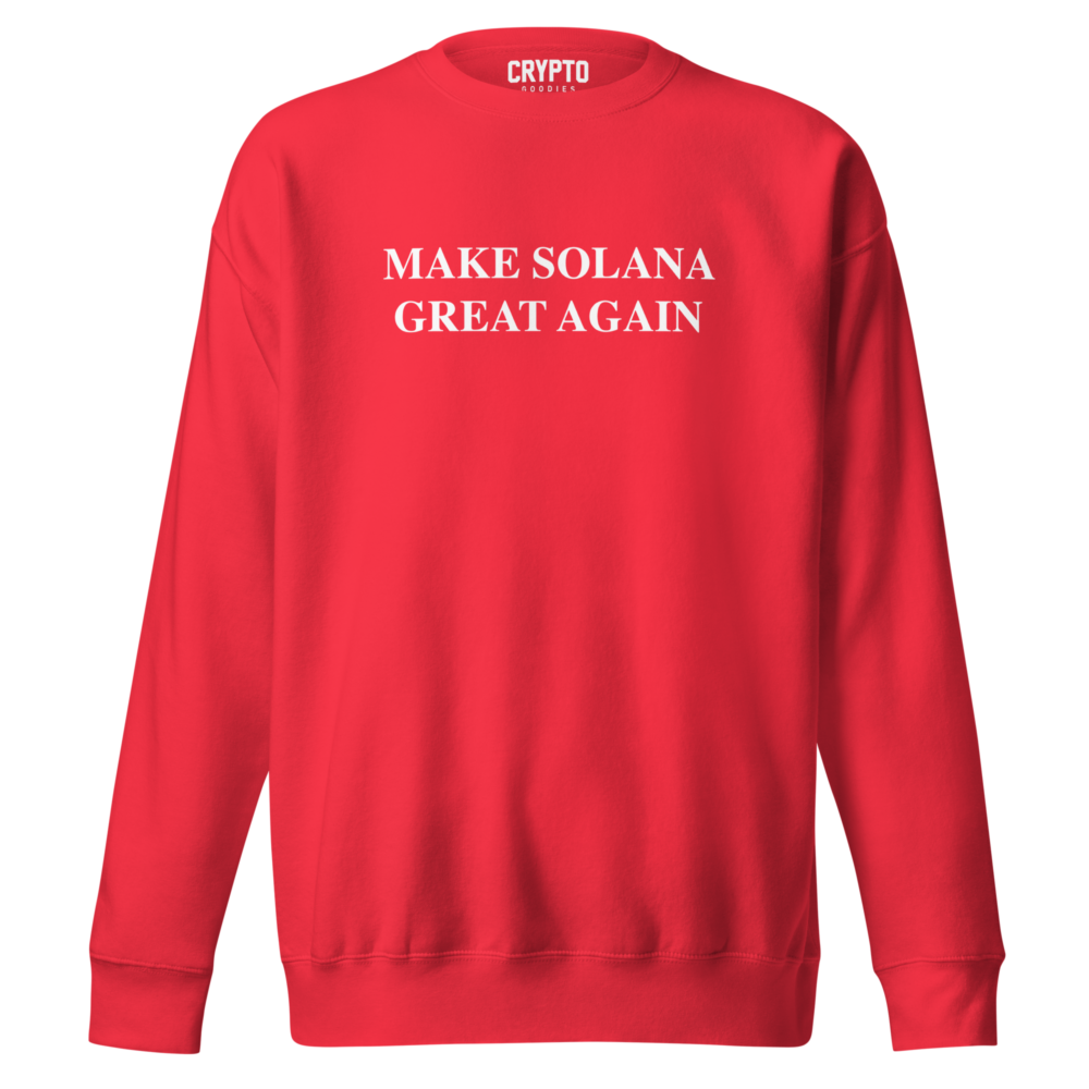 unisex premium sweatshirt team red front 678f72307d511 - Make Solana Great Again Premium Sweatshirt