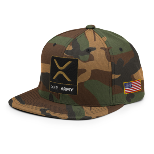 XRP Army (USA) Camo Snapback Hat