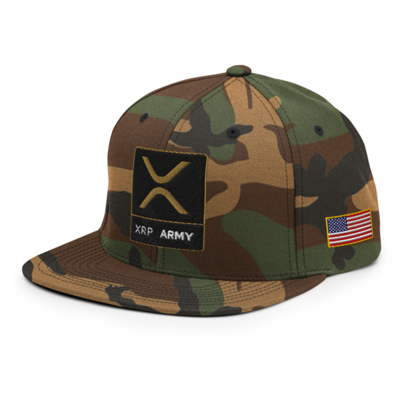 XRP Army (USA) Camo Snapback Hat