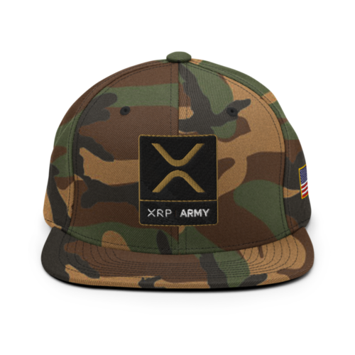 XRP Army (USA) Camo Snapback Hat