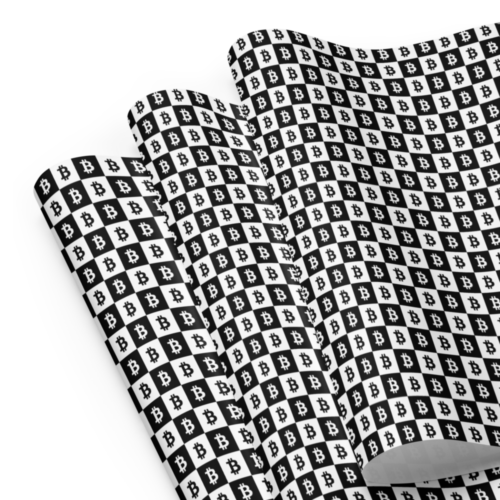 Bitcoin Checkers Wrapping Paper