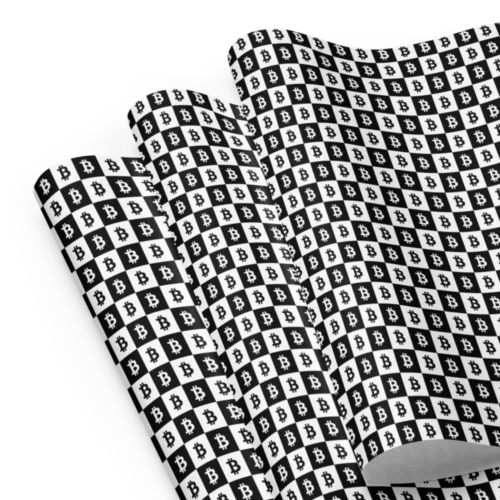 Bitcoin Checkers Wrapping Paper