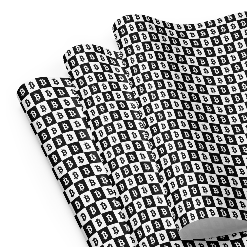 Bitcoin Checkers Wrapping Paper