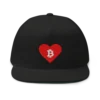 Bitcoin Heart Snapback Hat