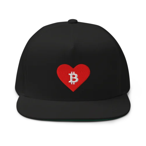 Bitcoin Heart Snapback Hat