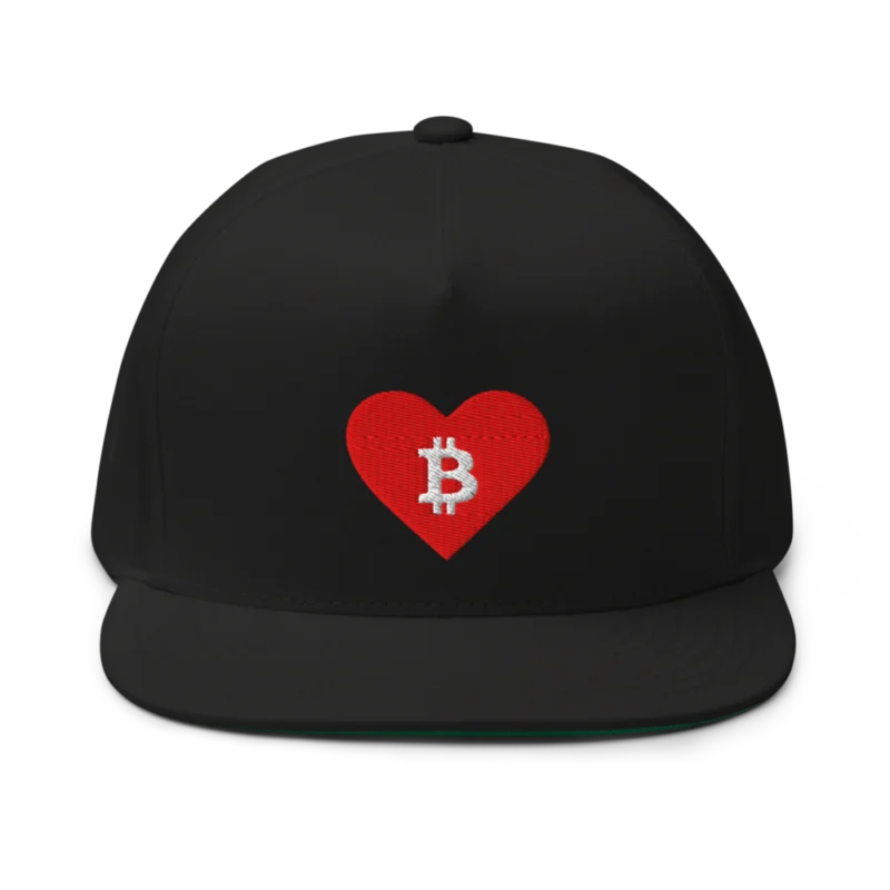 Bitcoin Heart Snapback Hat