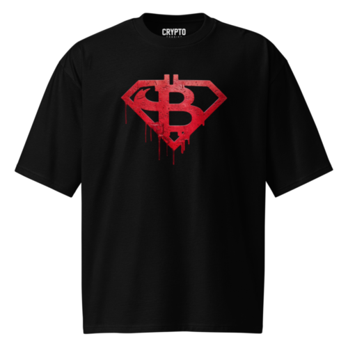 Bitcoin Hero (RED) Oversized T-Shirt